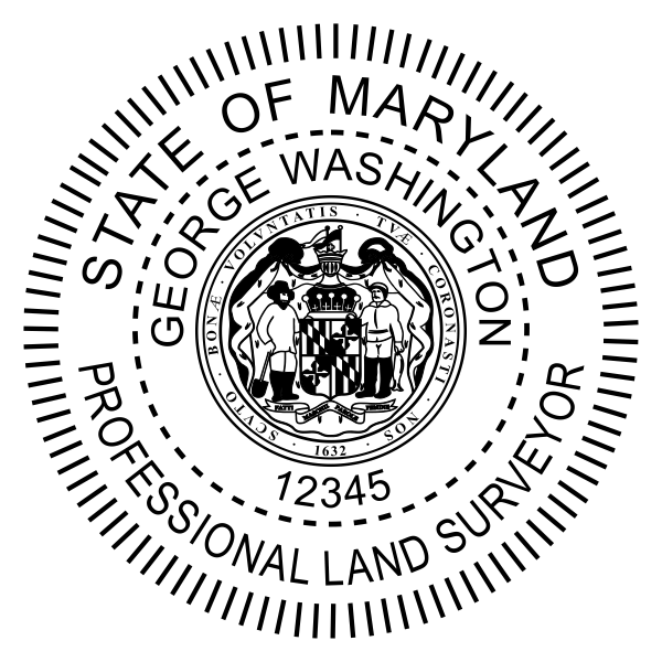 State of Maryland Land Surveyor Seal Body and Imprint