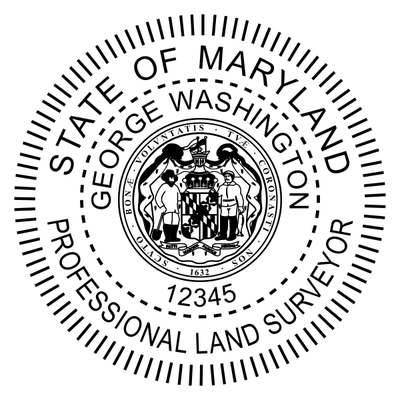 State of Maryland Land Surveyor Seal - alternate view