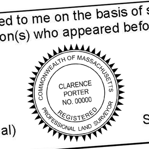 State of Massachusetts Land Surveyor Seal Imprint