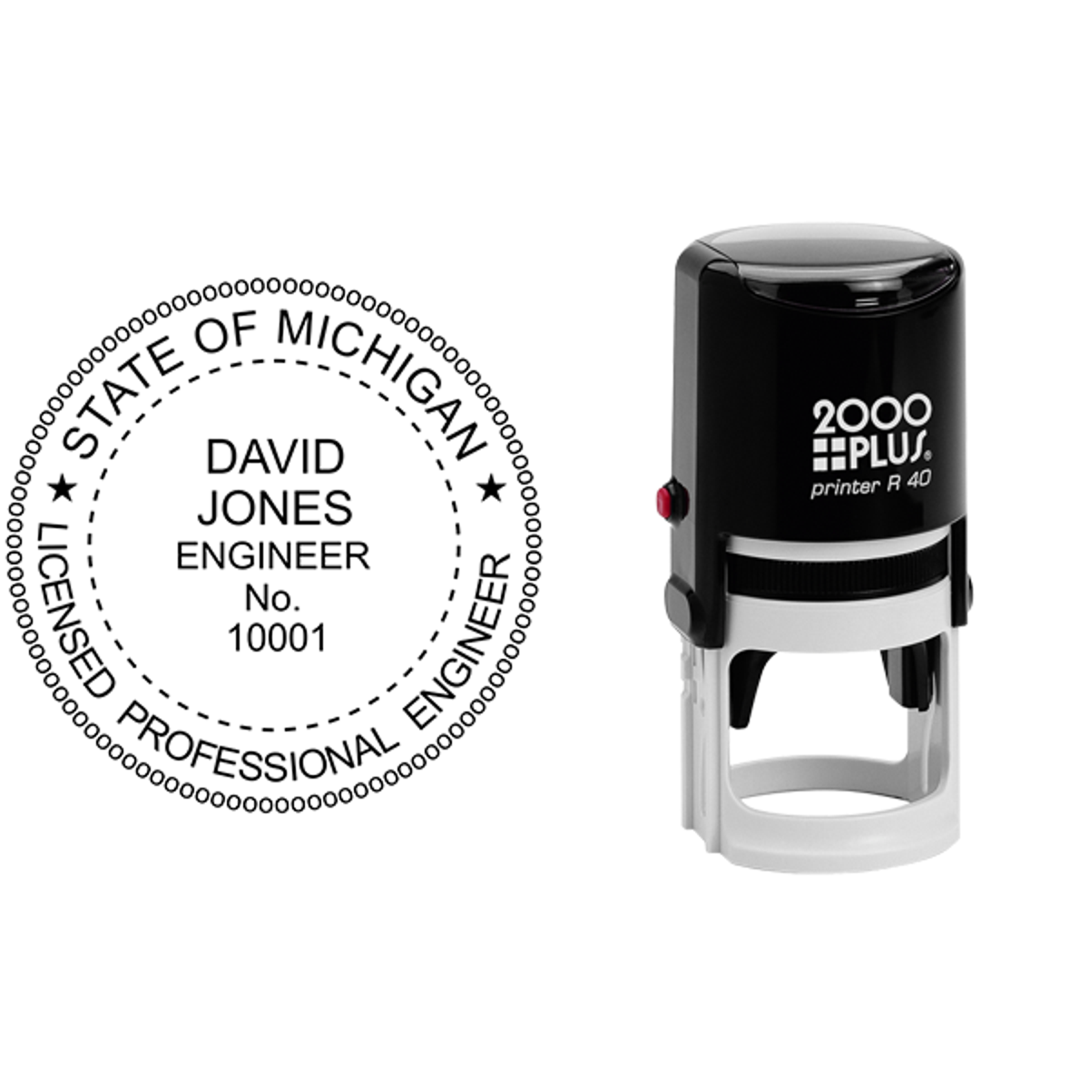 State of Michigan Engineer Seal Seal Body and Imprint