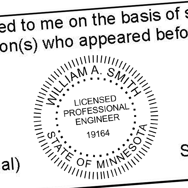 State of Minnesota Engineer Seal Seal Imprint