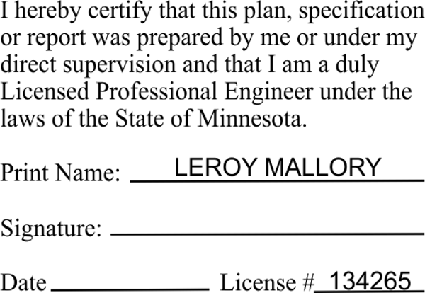 State of Minnesota Engineer Certification