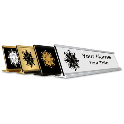 Traditional Engraved 2" x 12" Desk Nameplate - alternate view