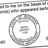 State of Montana Architect Solid Border  Seal Imprint