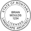 State of Montana Landscape Architect Milled Border