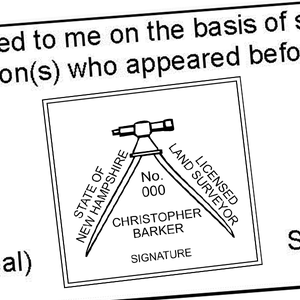State of New Hampshire Land Surveyor Seal Imprint