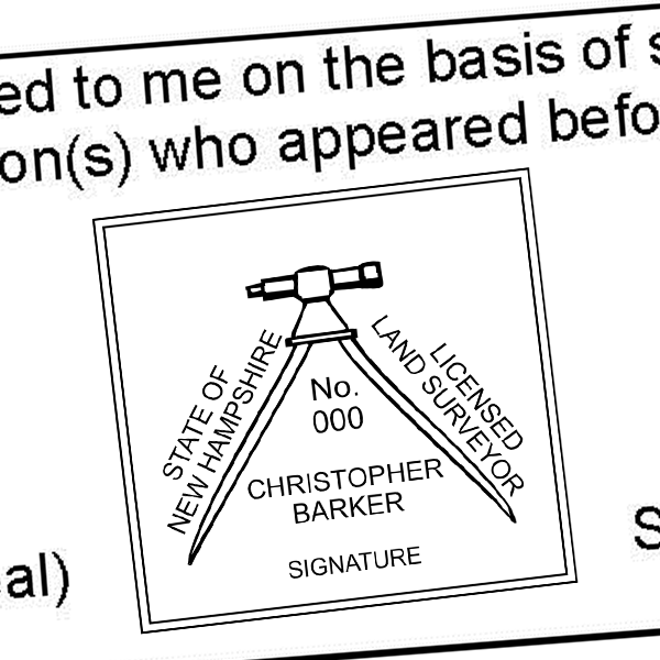 State of New Hampshire Land Surveyor Seal Imprint