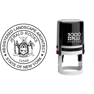 State of New York Landscape Architect Seal - alternate view