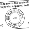 State of North Carolina Architectural Corporation Seal Imprint