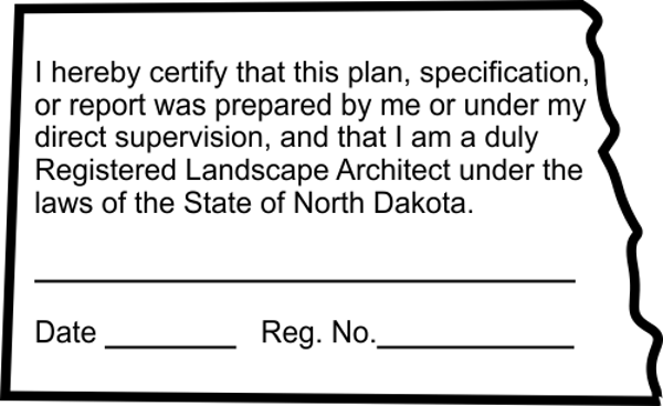 State of North Dakota Landscape Architect Certification