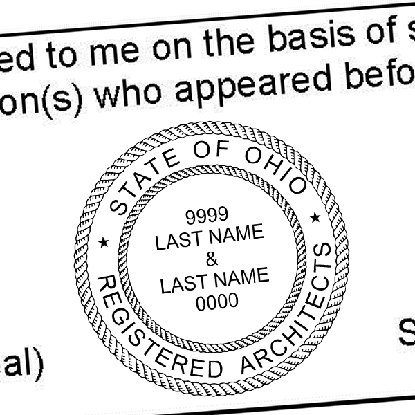 State of Ohio Architect Two Names Seal Imprint