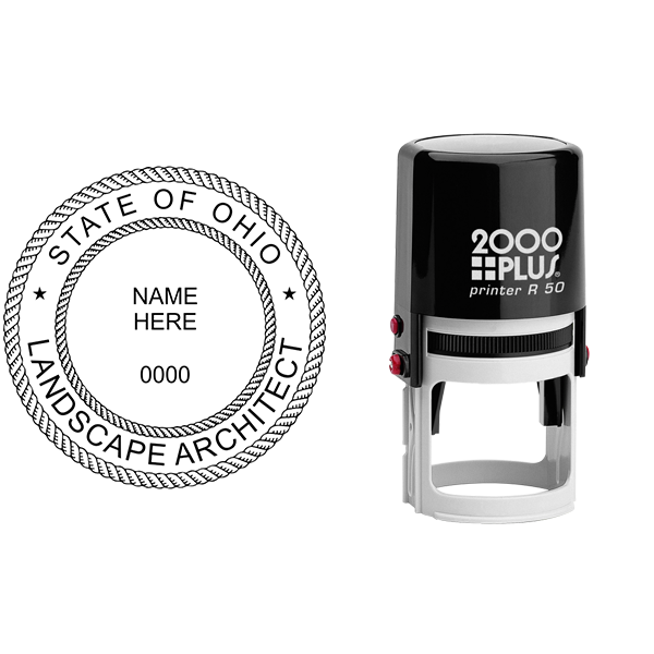 State of Ohio Landscape Architect Seal Body and Imprint