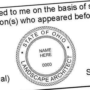 State of Ohio Landscape Architect Seal Imprint