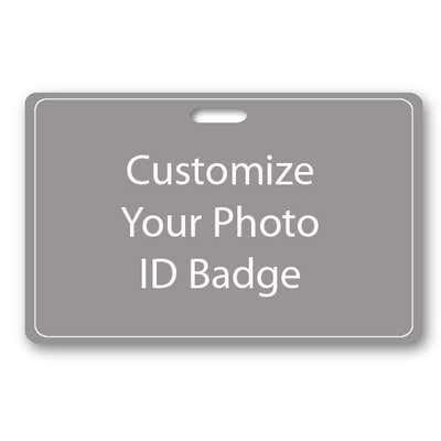 Customizable Horizontal Double Sided ID Badge - alternate view