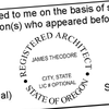 State of Oregon Architect Seal Imprint
