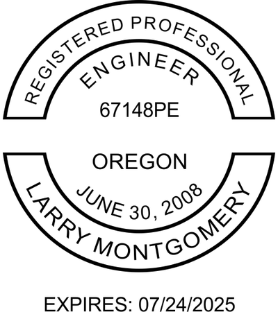 State of Oregon Engineer Seal - alternate view