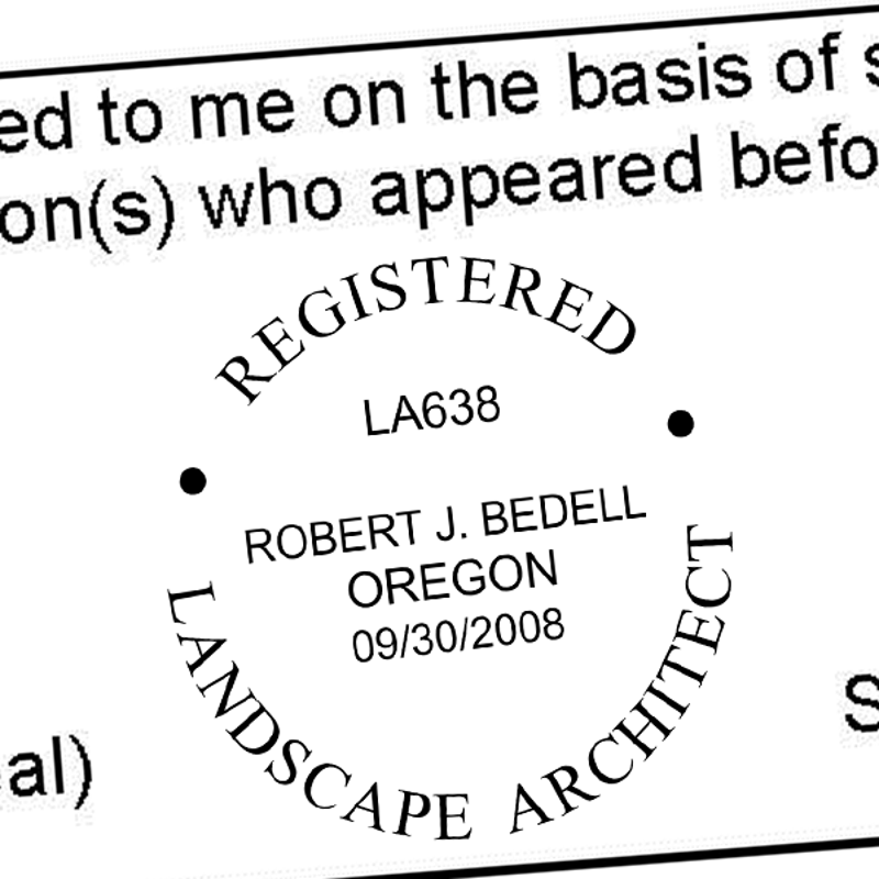 State of Oregon Landscape Architect Seal Imprint