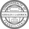 State of Pennsylvania Land Surveyor