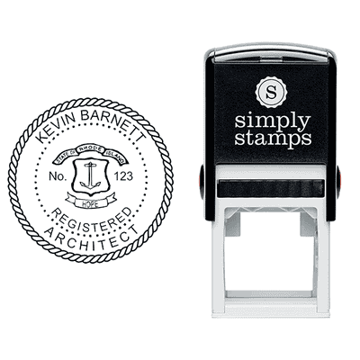 State of Rhode Island Architect Seal - alternate view