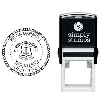 State of Rhode Island Architect Seal - alternate view