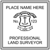 State of Rhode Island Land Surveyor Seal Stamp Seal Imprint