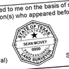 State of Texas Land Surveyor Seal Imprint