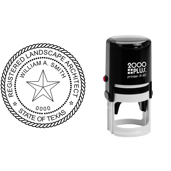 State of Texas Landscape Architect Seal Body and Imprint