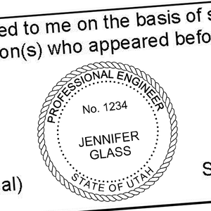 State of Utah Engineer Seal Seal Imprint