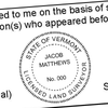 State of Vermont Land Surveyor Seal Imprint