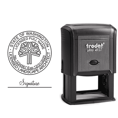 State of Washington Landscape Architect Seal Stamp - alternate view