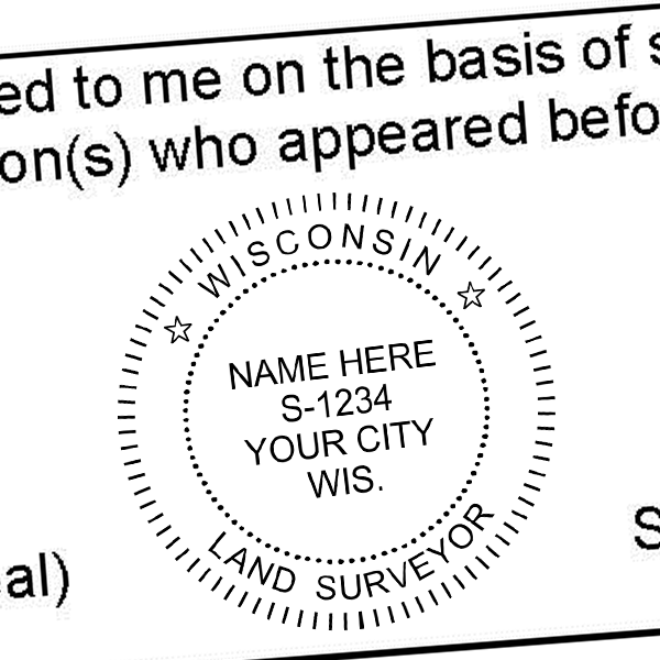 State of Wisconsin Land Surveyor Seal Imprint