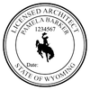State of Wyoming Architect Seal Imprint