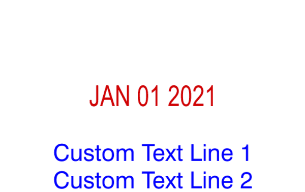 Custom Text Self-Inking Date Stamp