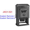 Self-Inking Date Stamp with Custom Text  Body and Design