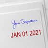 Signature Date Custom Rubber Stamp - Date Bottom Imprint Examples on Envelopes
