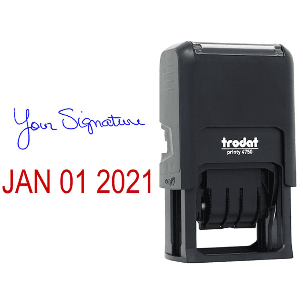Signature Date Custom Rubber Stamp - Date Bottom Body and Design
