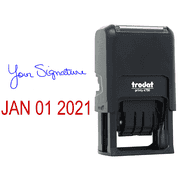 Custom Date And Signature Self-Inking Rubber Stamp