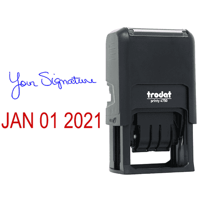 Signature Date Custom Rubber Stamp - Date Bottom Body and Design