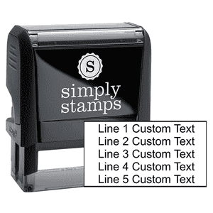 5 Line Custom Rubber Stamp