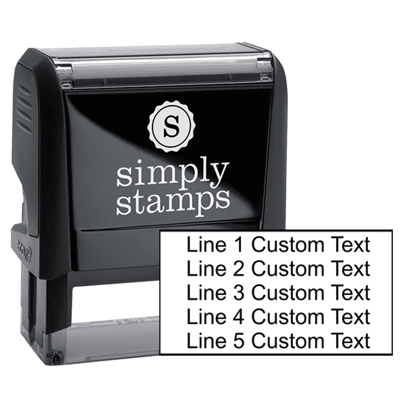5 Line Custom Rubber Stamp