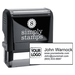 Self-Inking Logo Stamp with Custom Text