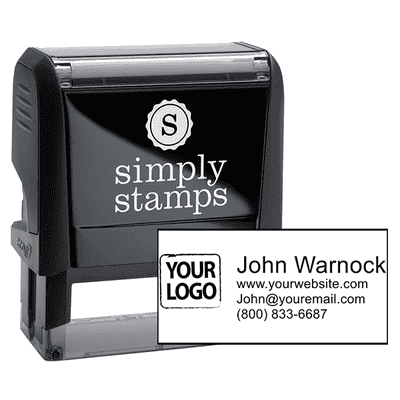 Self-Inking Logo Stamp with Custom Text