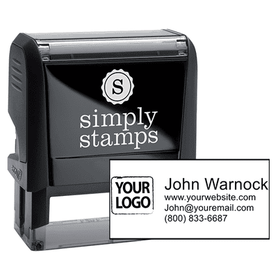 Self-Inking Logo Stamp with Custom Text
