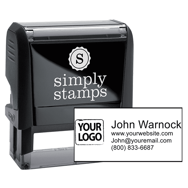 Custom Text Self-Inking Logo Stamp