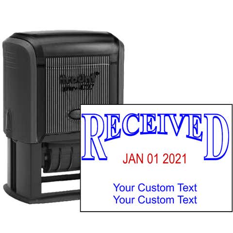 Received Stamp with Date and Custom Text