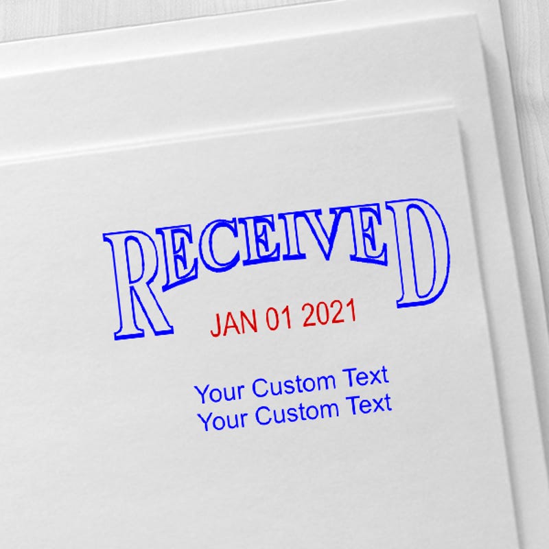 Received Custom Date Stamp on envelope