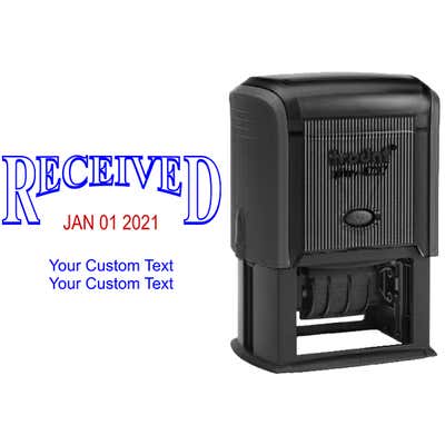 Received Stamp with Date and Custom Text - alternate view