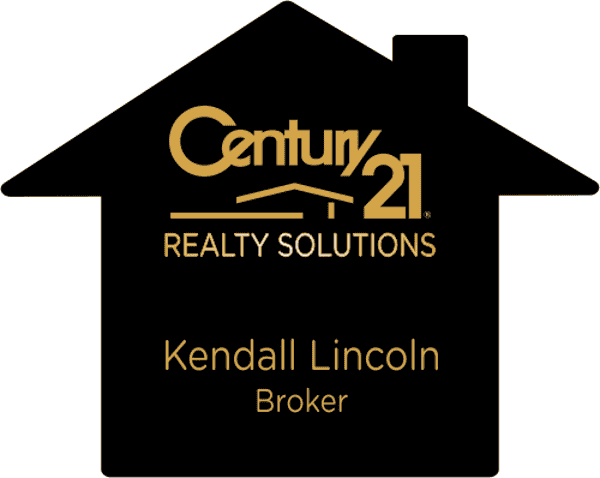 House Shaped Name Tag Black & Gold