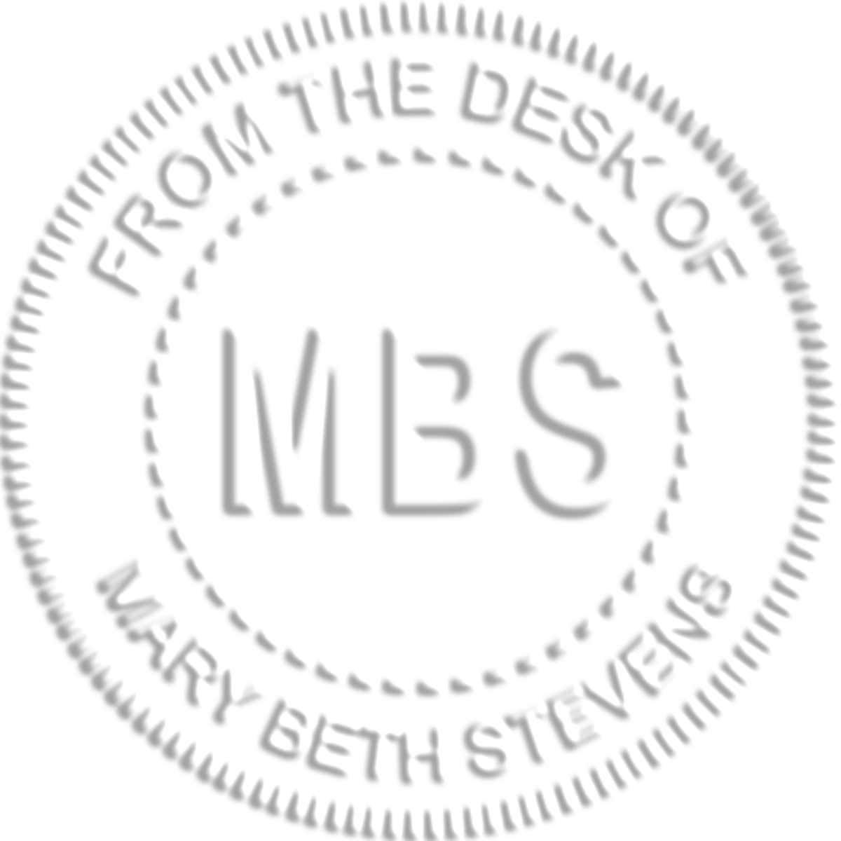 Custom Initial from the desk of Embosser