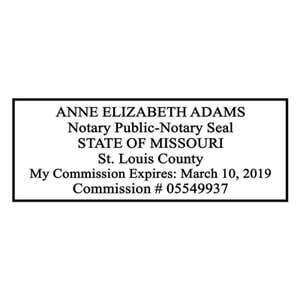 Missouri Notary Rectangle Impression